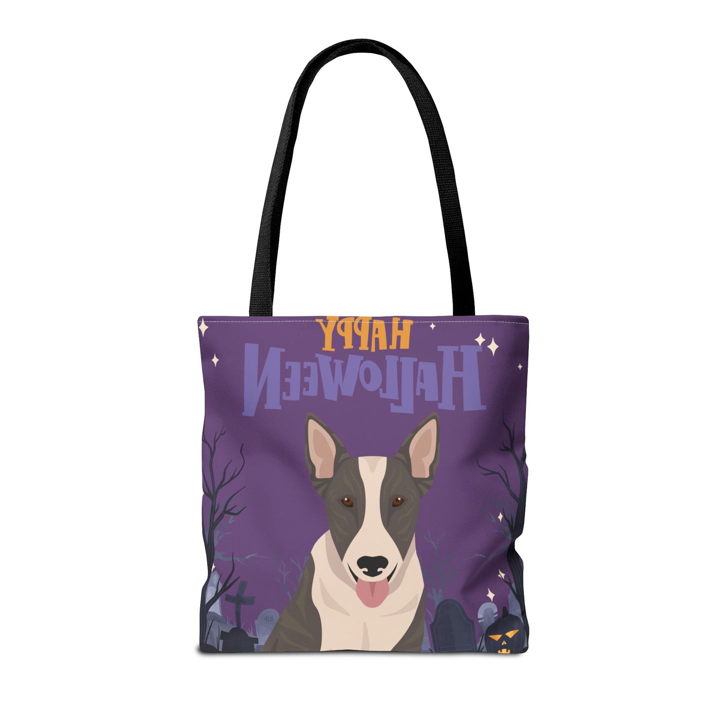 Bull Terrier Dog Happy Halloween Tote Bag 16x16