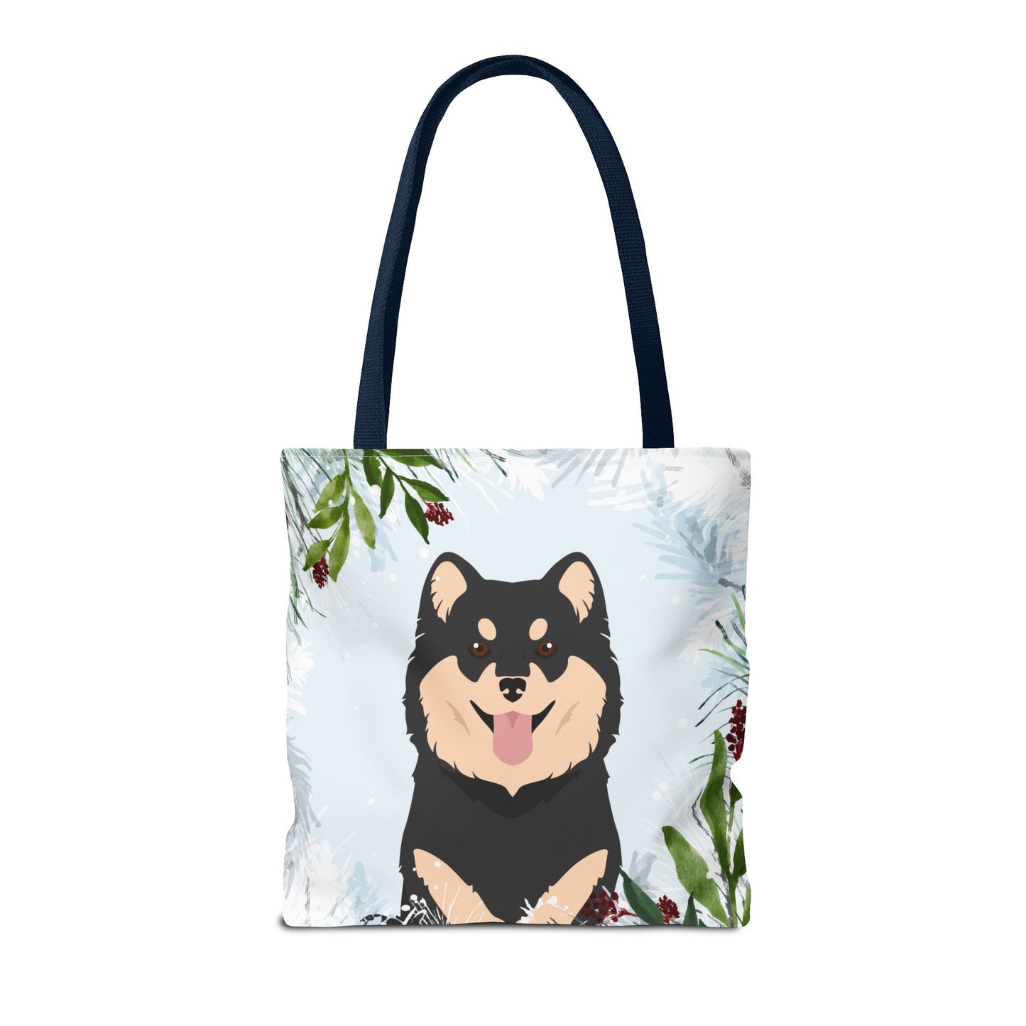 Finnish Lapphund Dog Christmas Holiday Tote Bag 16x16