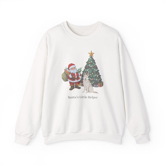 German Shepherd Dog Santa's Little Helper Unisex Heavy Blend Crewneck Sweatshirt