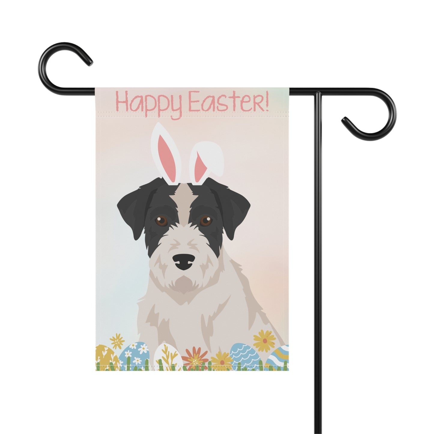 Jack Russell Terrier Dog Happy Easter Garden Flag