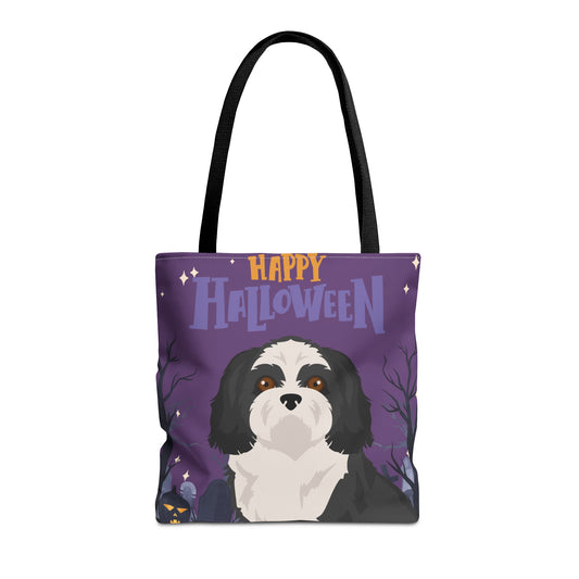 Shih Tzu Dog Happy Halloween Tote Bag 16x16