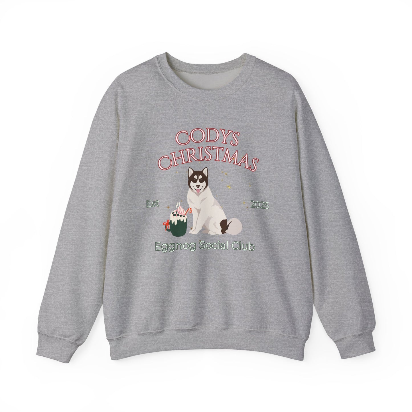 Canadian Inuit Dog Dog Christmas Social Club Unisex Heavy Blend Crewneck Sweatshirt Custom Name