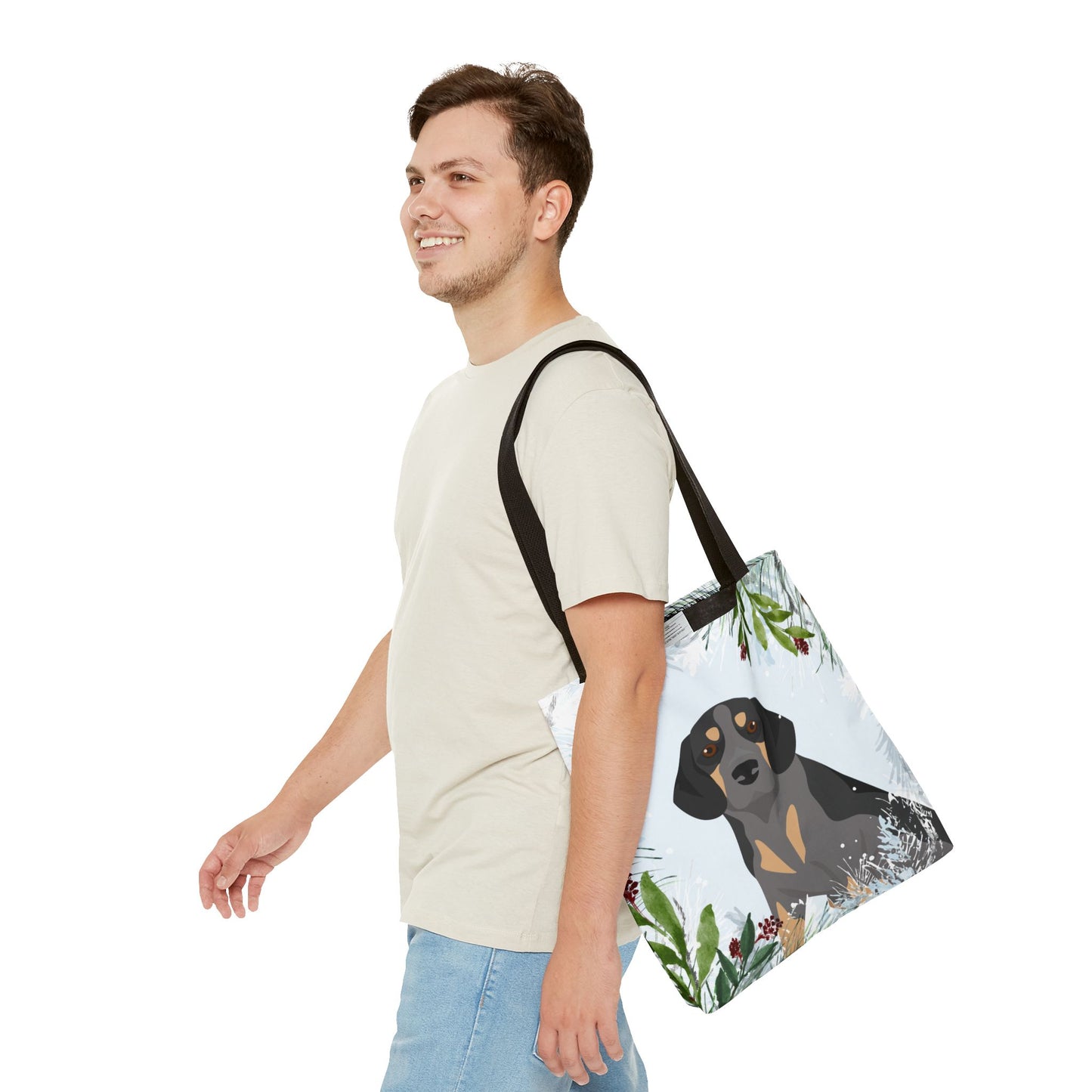 Beagle Dog Christmas Holiday Tote Bag 16x16