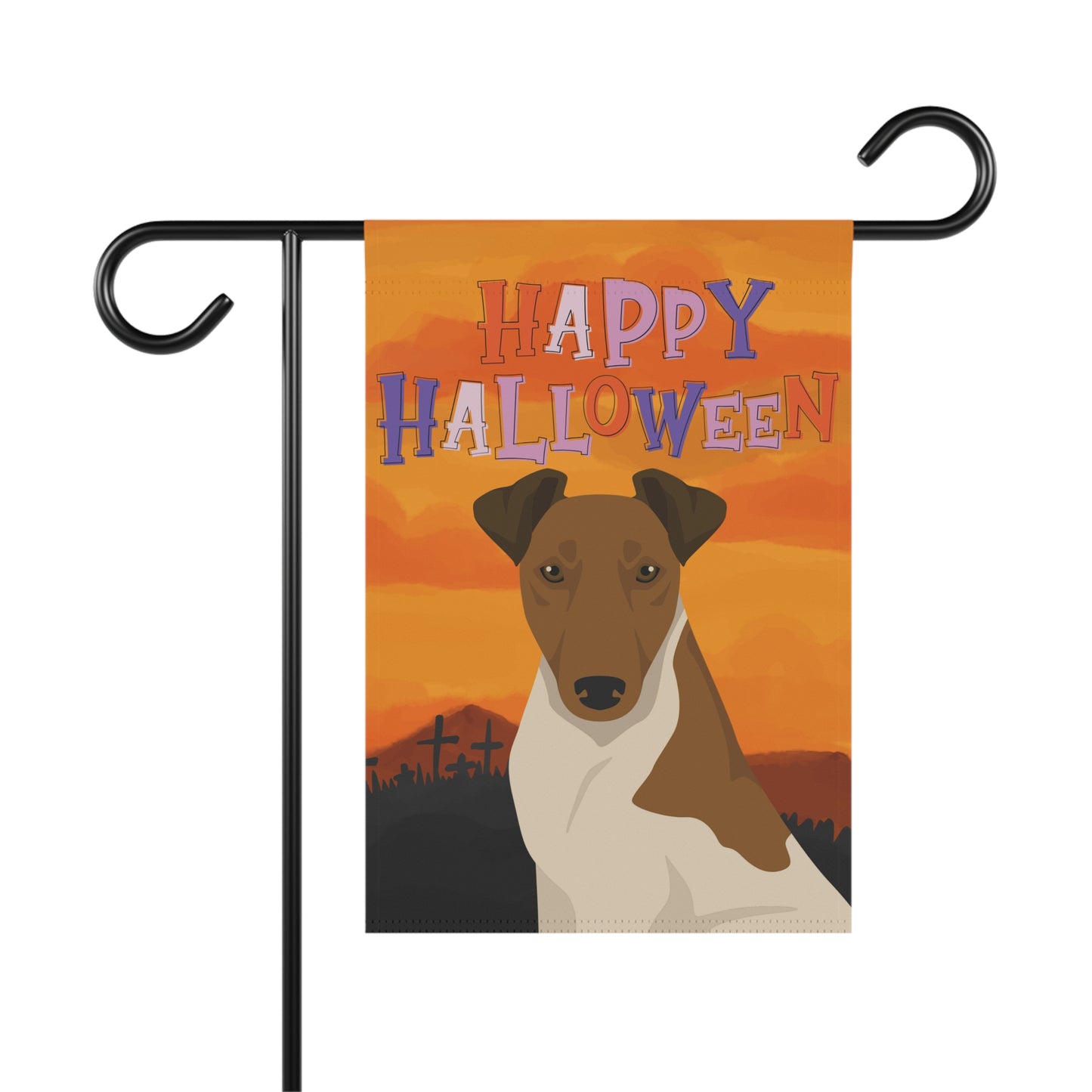 Smooth Fox Terrier Dog Halloween Garden Flag