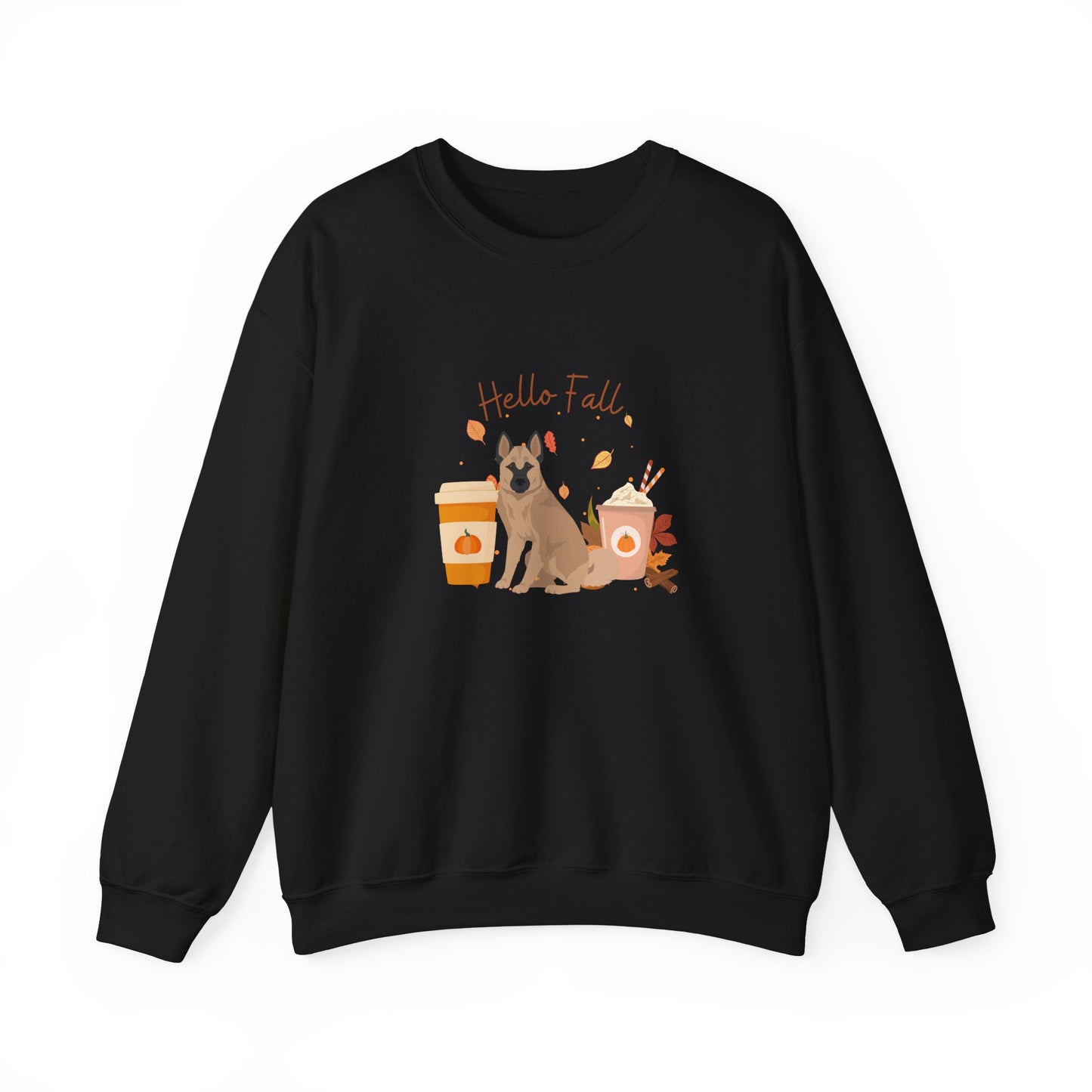 Hallefors Elkhound Dog Fall Unisex Heavy Blend Crewneck Sweatshirt