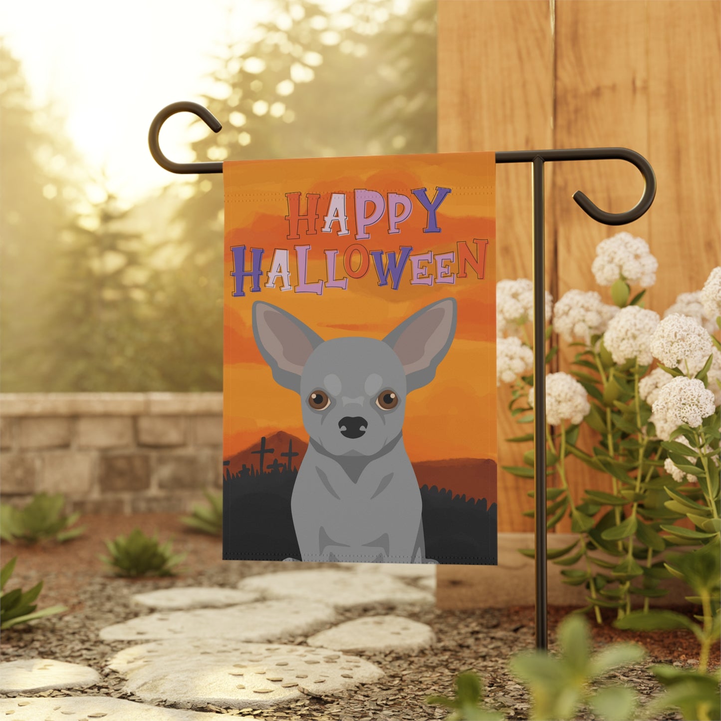 Chihuahua Dog Halloween Garden Flag