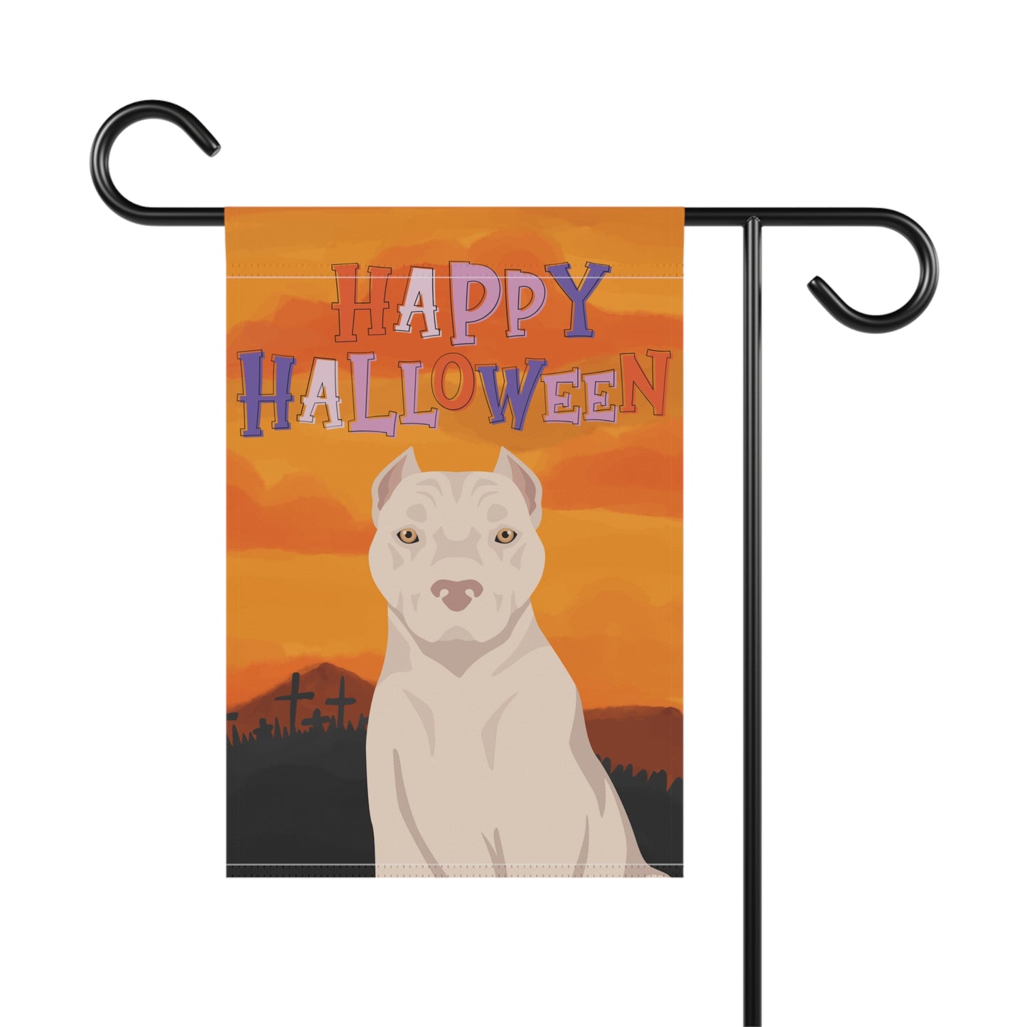 American Staffordshire Terrier Dog Halloween Garden Flag
