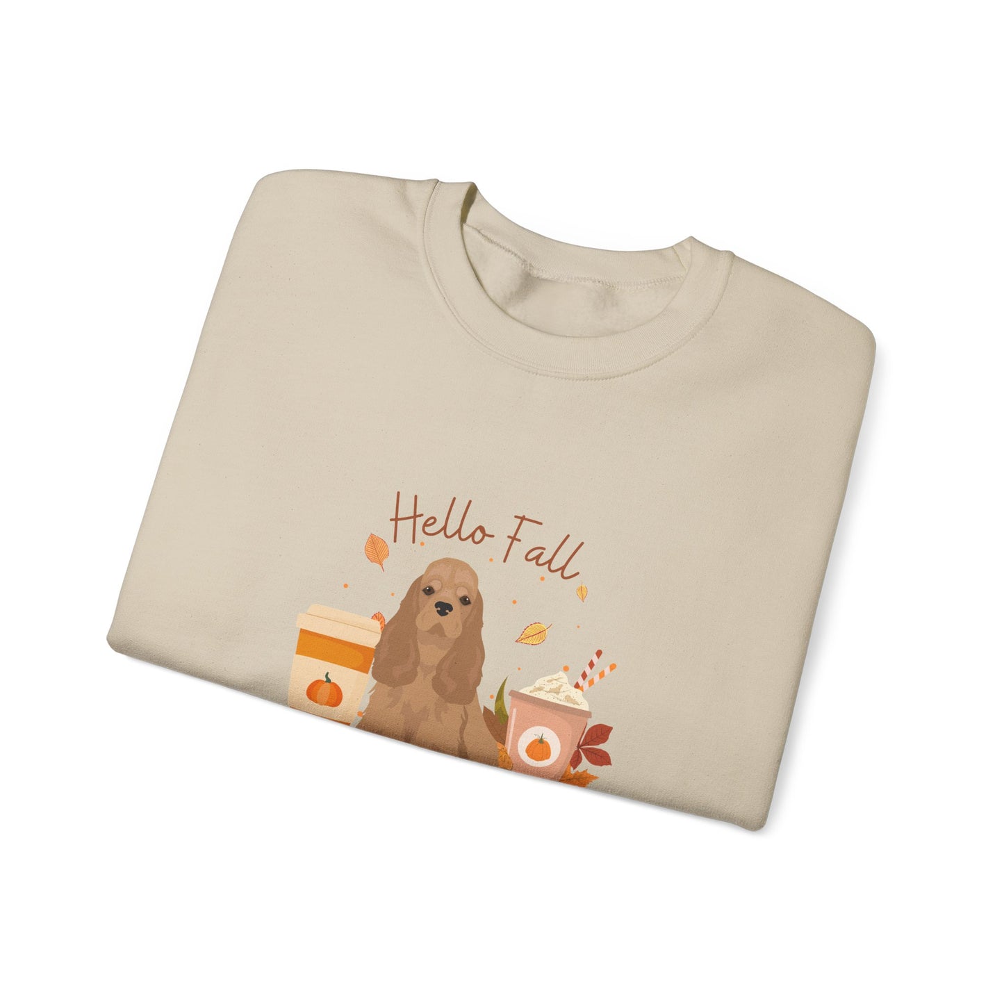 Cocker Spaniel Dog Fall Unisex Heavy Blend Crewneck Sweatshirt