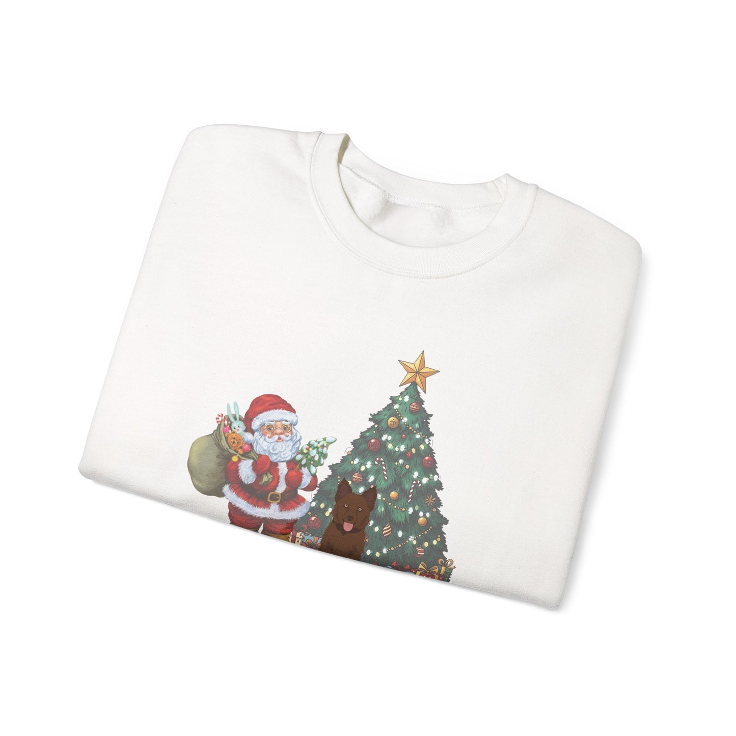 Mudi Dog Santa's Little Helper Unisex Heavy Blend Crewneck Sweatshirt