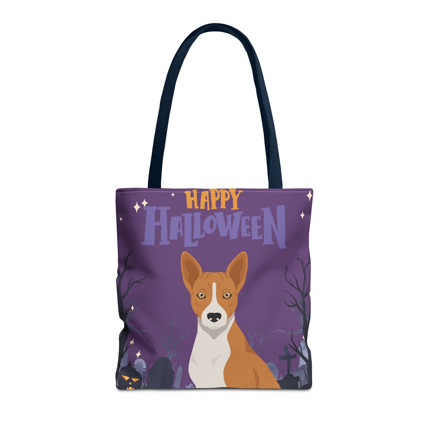 Basenji Dog Happy Halloween Tote Bag 16x16