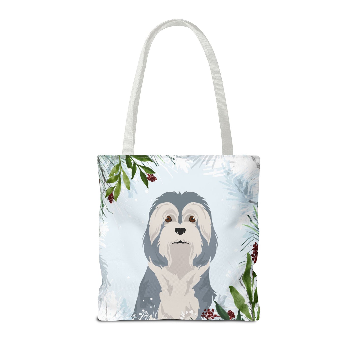 Lowchen Dog Christmas Holiday Tote Bag 16x16