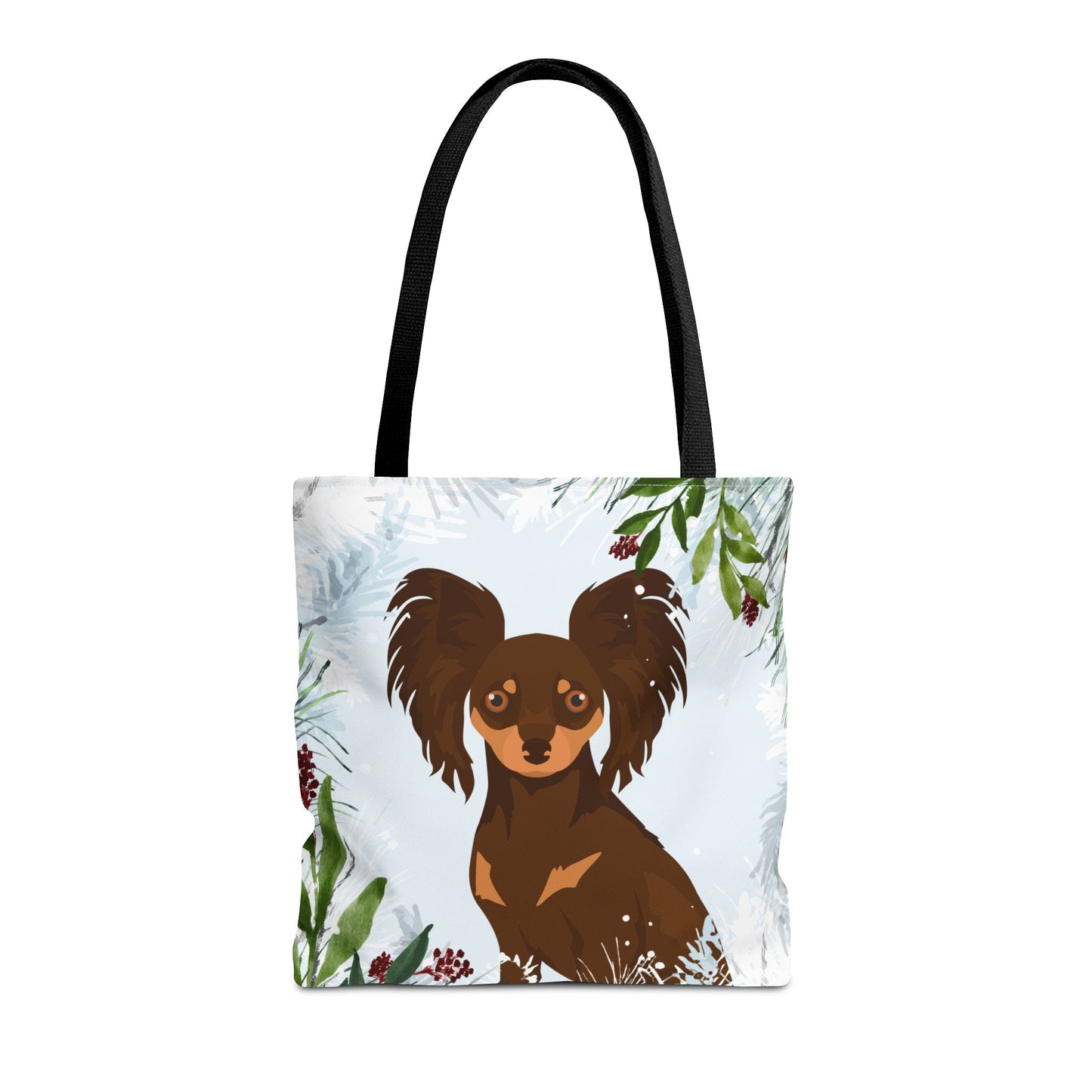 Russian Toy Terrier Dog Christmas Holiday Tote Bag 16x16