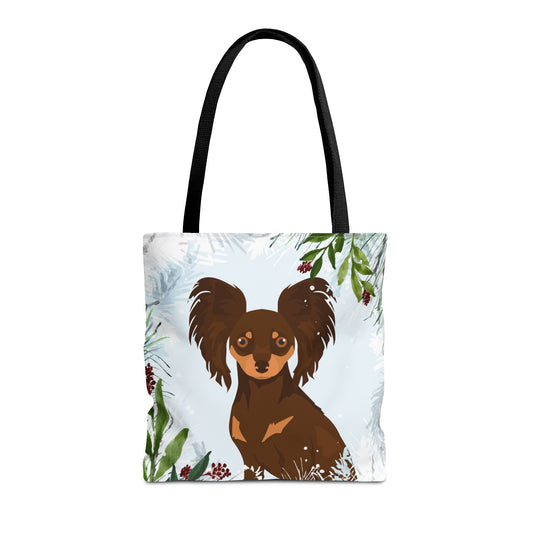 Russian Toy Terrier Dog Christmas Holiday Tote Bag 16x16