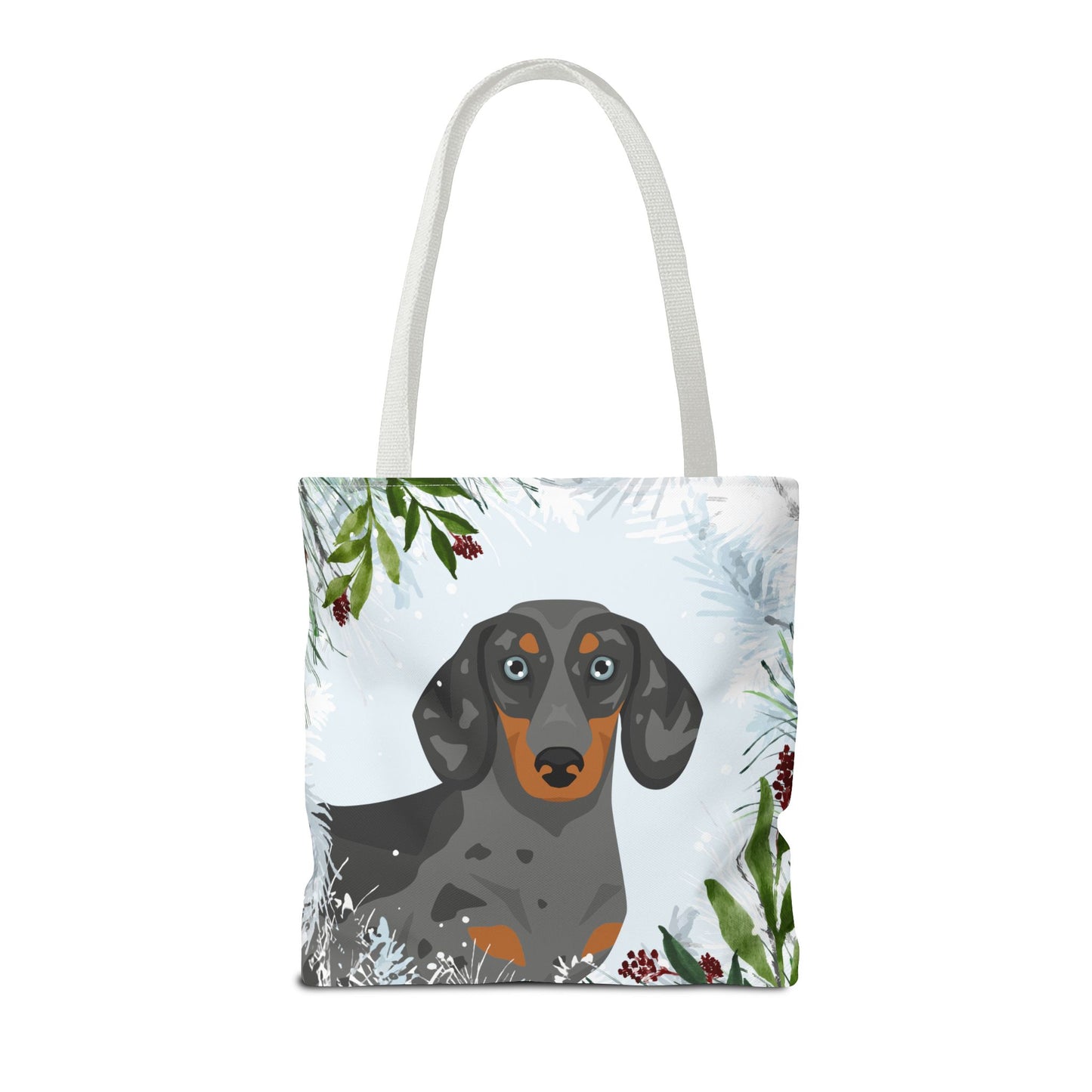 Dachshund Dog Christmas Holiday Tote Bag 16x16