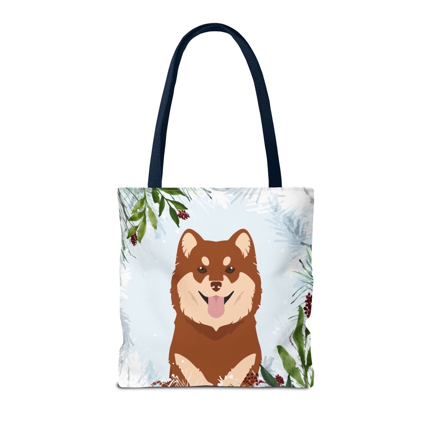 Finnish Lapphund Dog Christmas Holiday Tote Bag 16x16