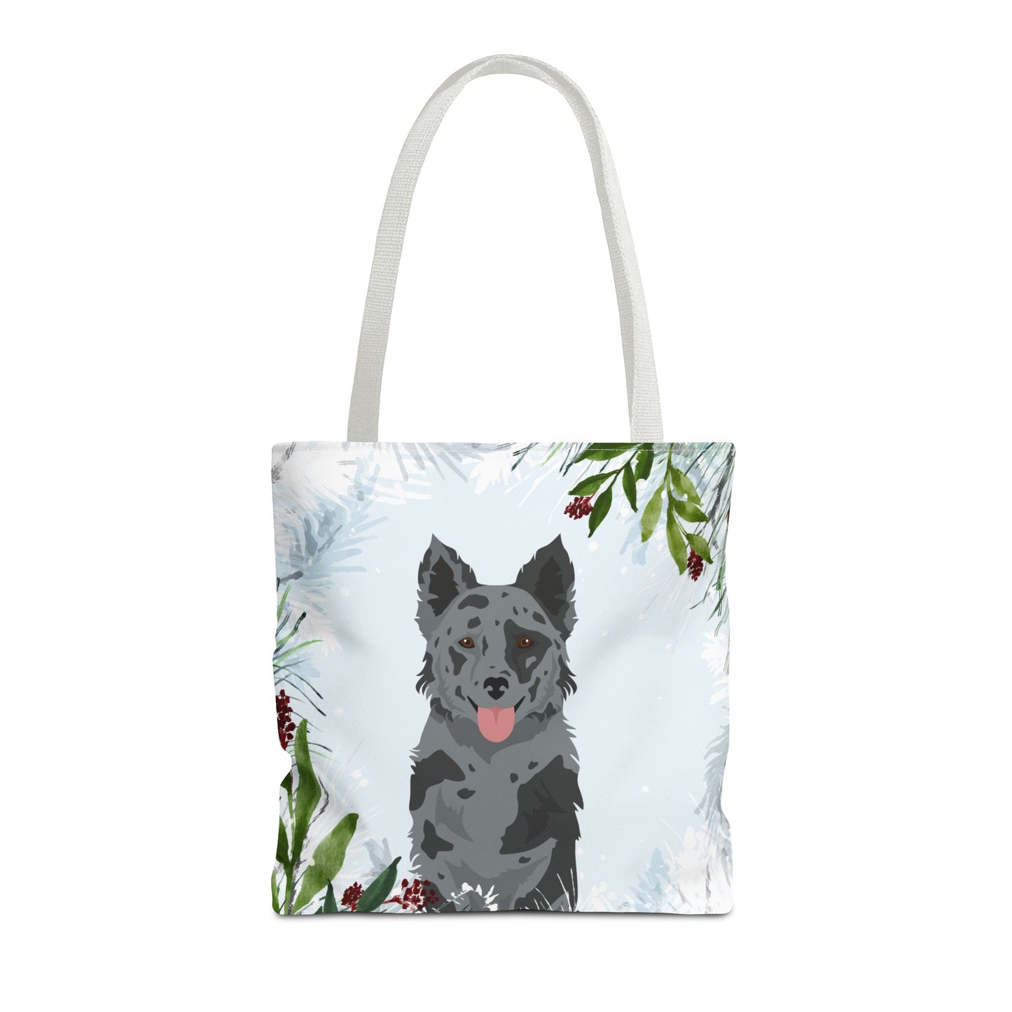 Mudi Dog Christmas Holiday Tote Bag 16x16