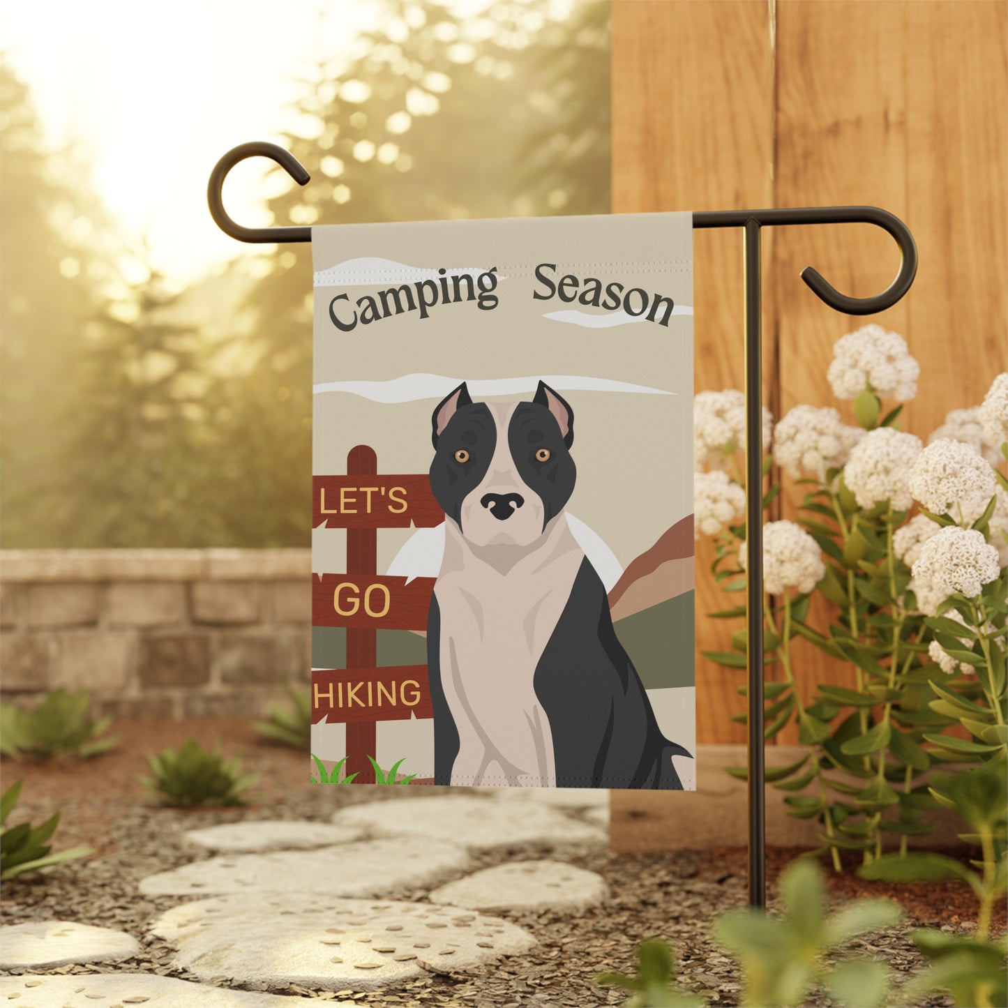 American Staffordshire Terrier Dog Camping Garden Flag