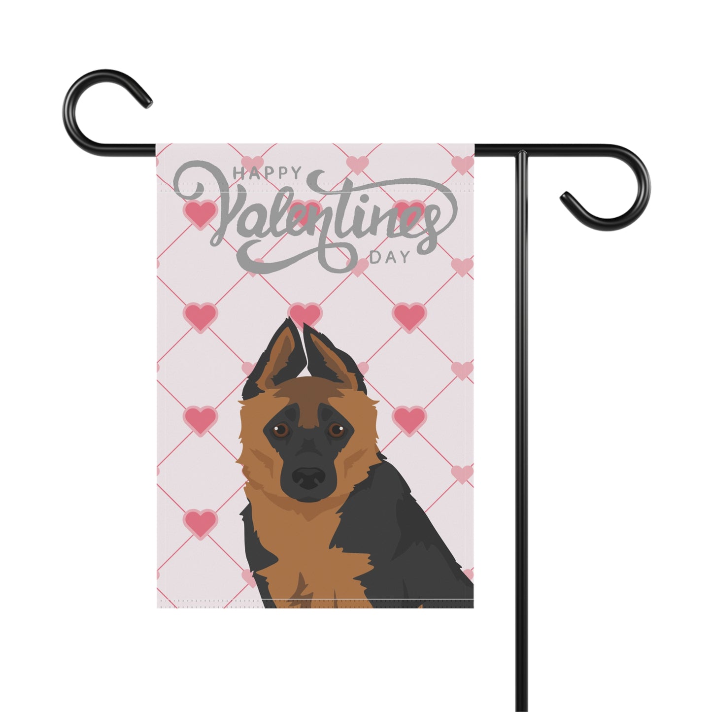 German Shepherd Dog Valentines Day Garden Flag