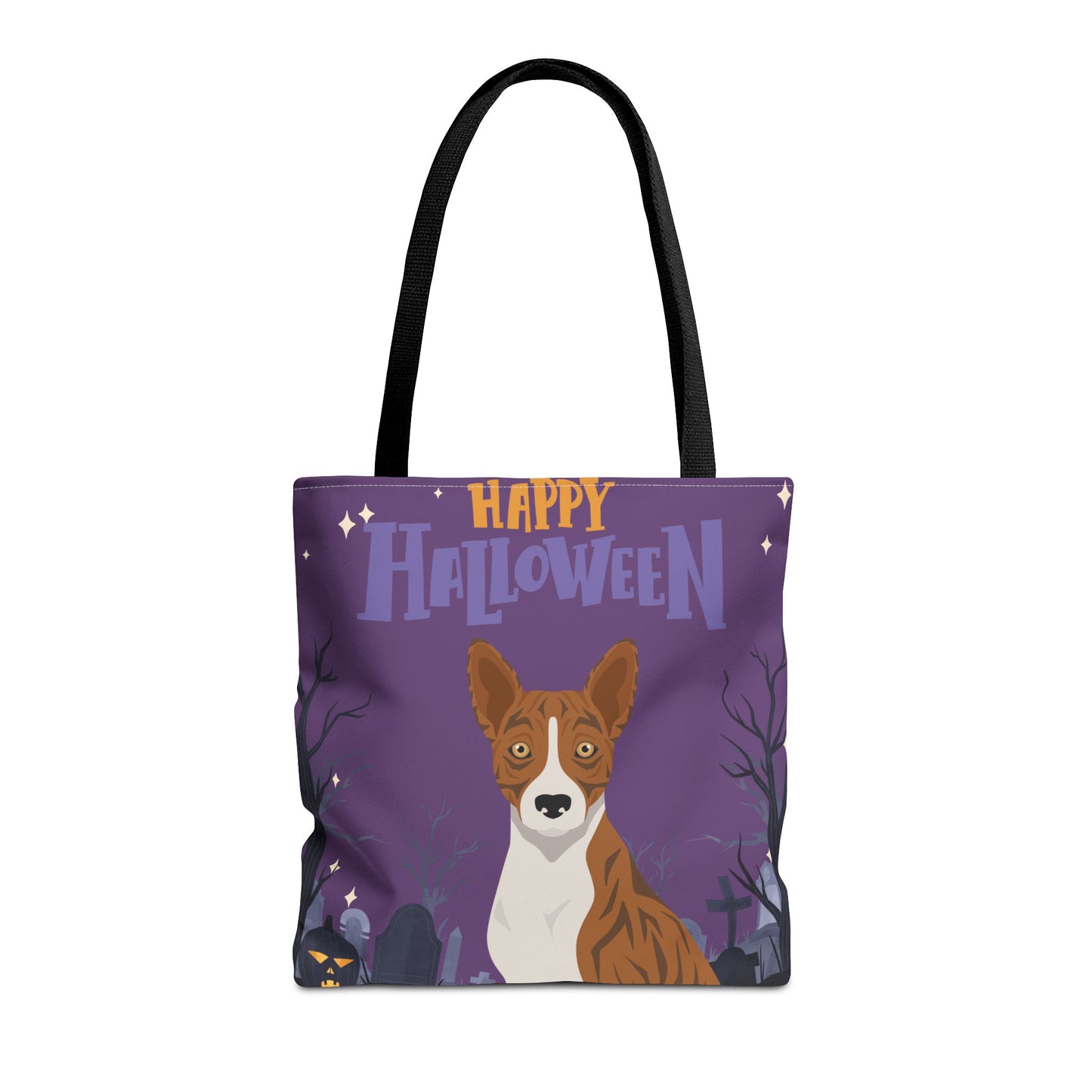Basenji Dog Happy Halloween Tote Bag 16x16