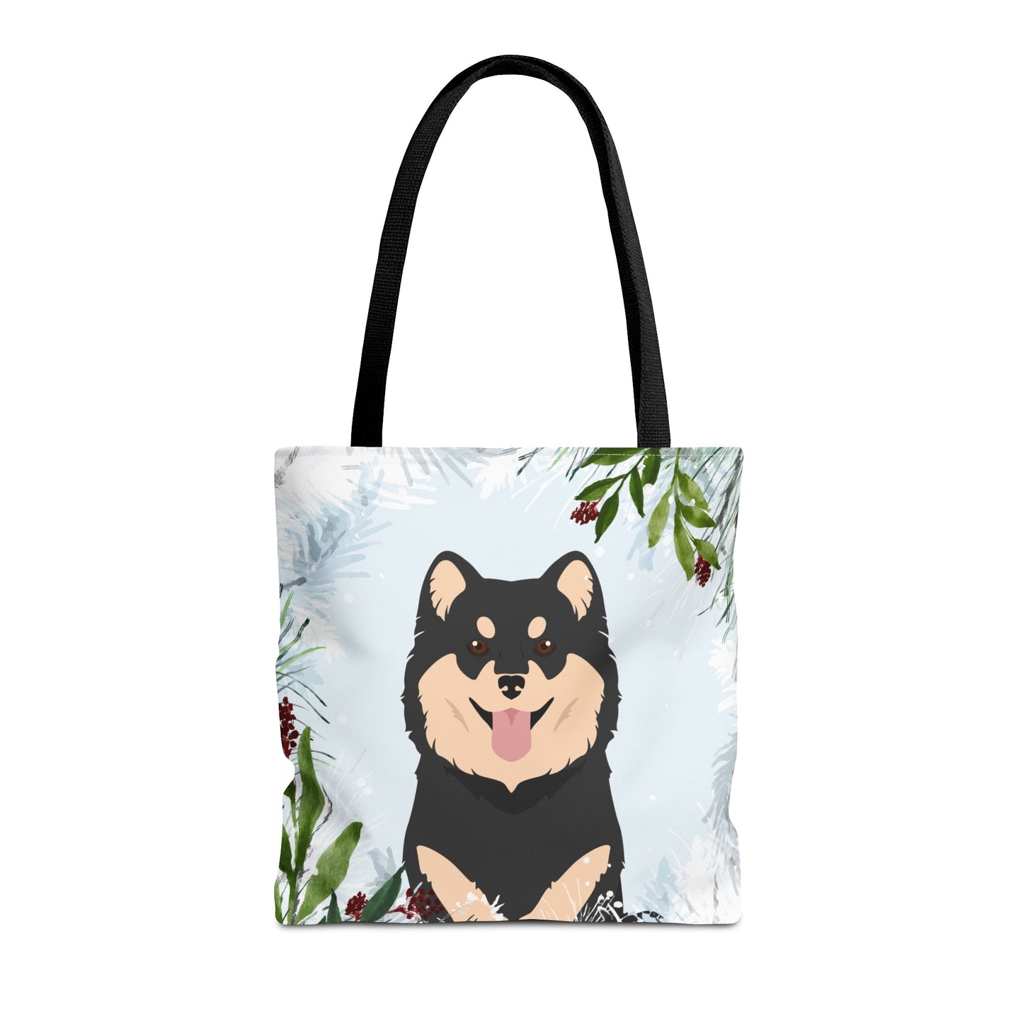 Finnish Lapphund Dog Christmas Holiday Tote Bag 16x16