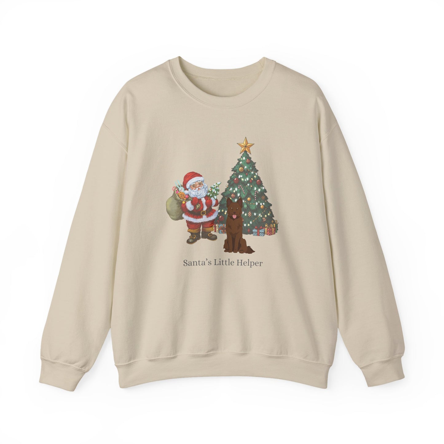 Mudi Dog Santa's Little Helper Unisex Heavy Blend Crewneck Sweatshirt