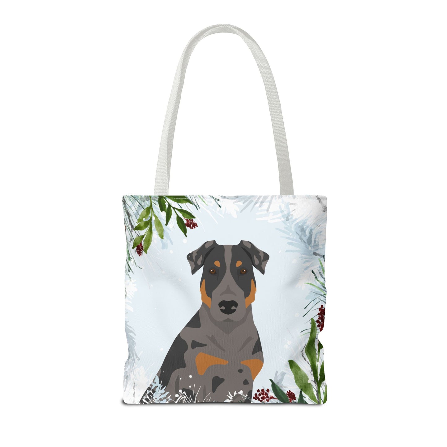 Beauceron Dog Christmas Holiday Tote Bag 16x16