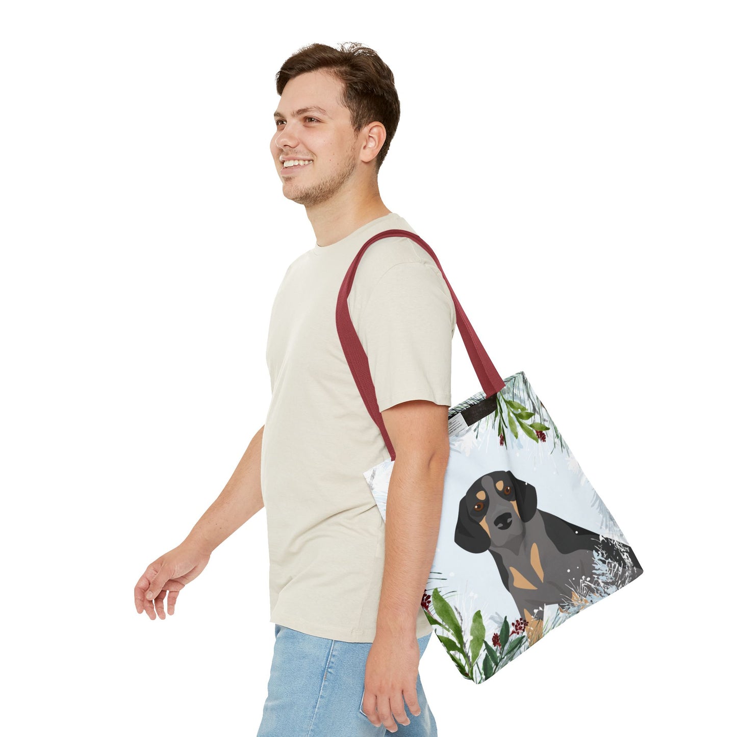 Beagle Dog Christmas Holiday Tote Bag 16x16