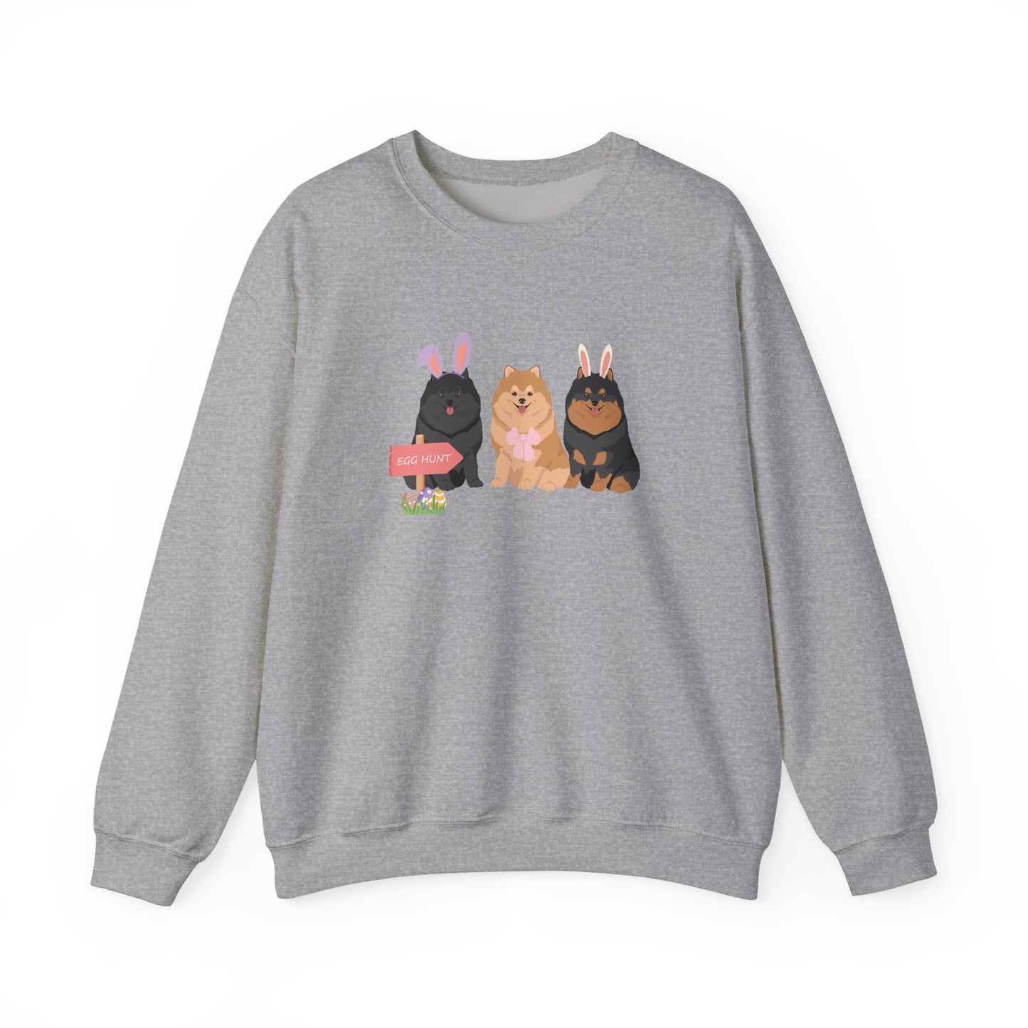 Pomeranian Dog Easter Unisex Heavy Blend Crewneck Sweatshirt,easter, Cute Dog Mom Gift