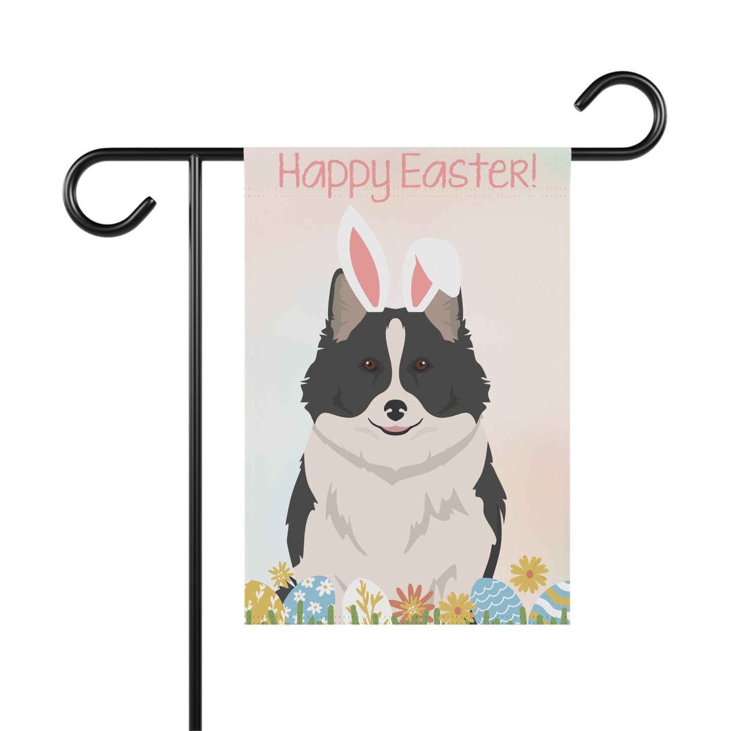 Icelandic Sheepdog Dog Happy Easter Garden Flag