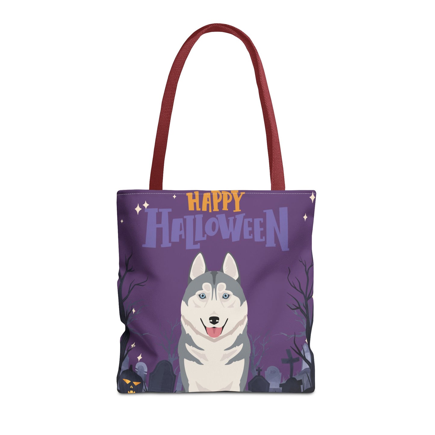 Siberian Husky Dog Happy Halloween Tote Bag 16x16