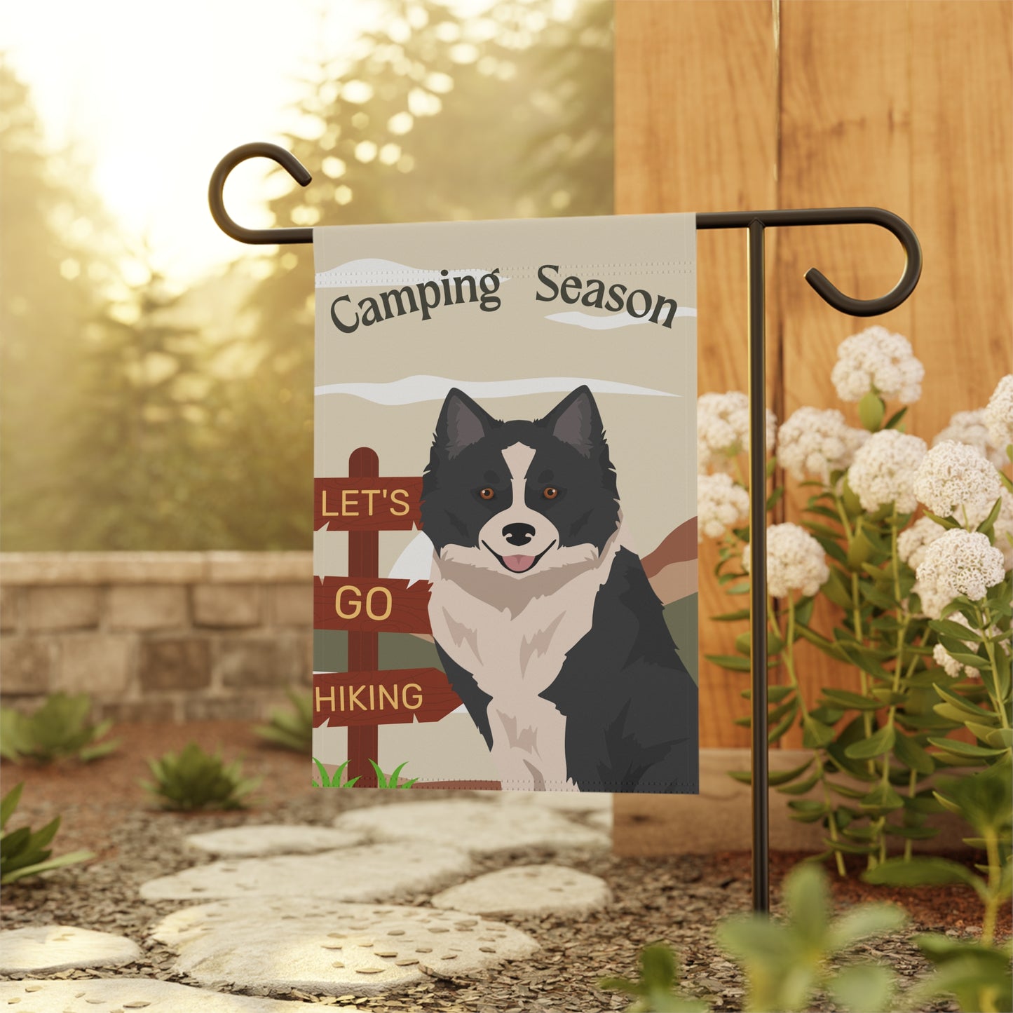 Nenets Herding Laika Dog Camping Garden Flag