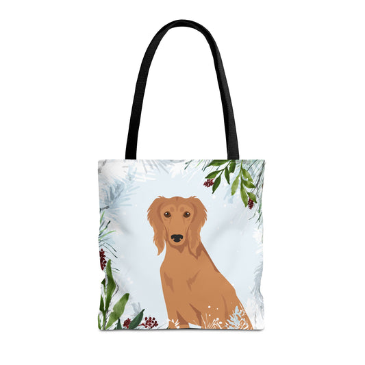 Saluki Dog Christmas Holiday Tote Bag 16x16