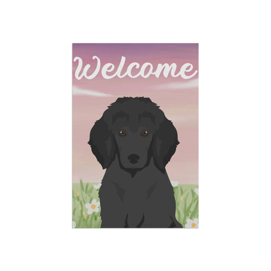 Poodle Dog Welcome Garden Flag