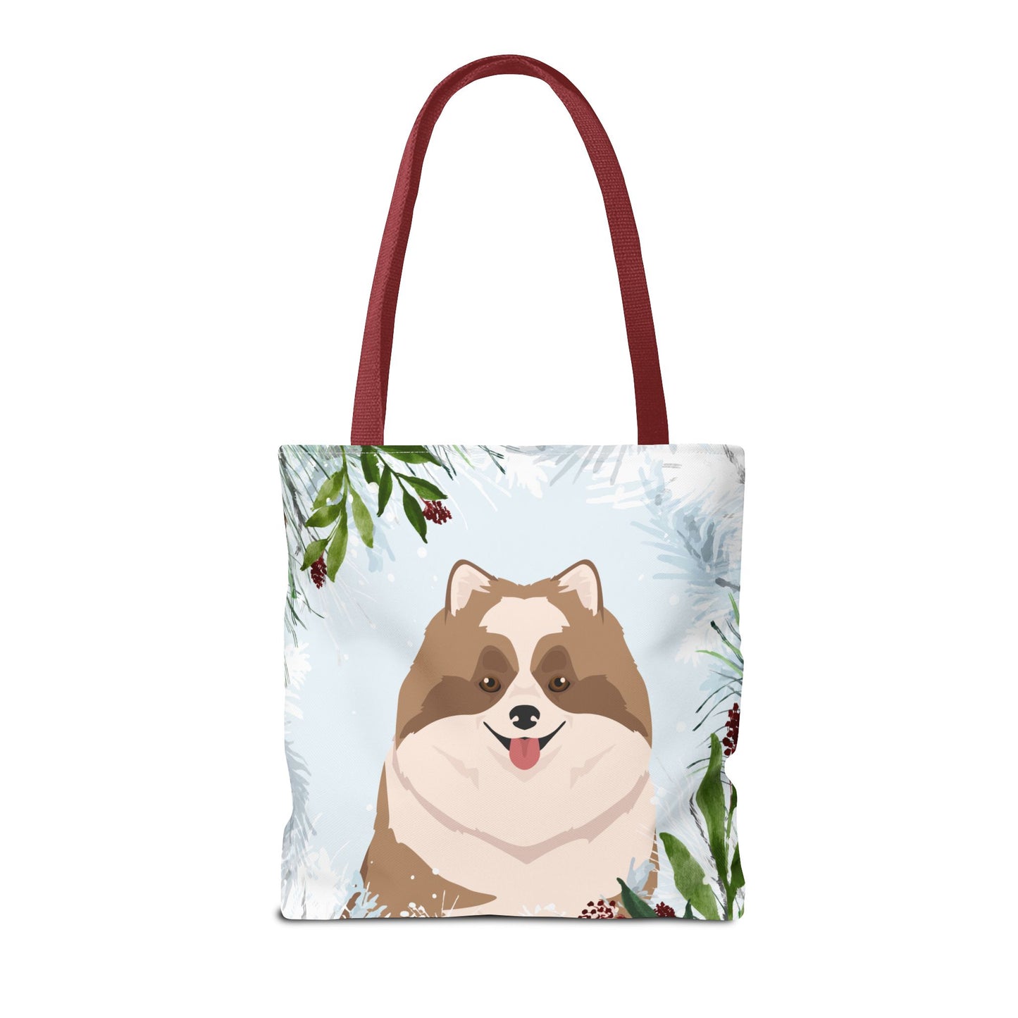Pomeranian Dog Christmas Holiday Tote Bag 16x16