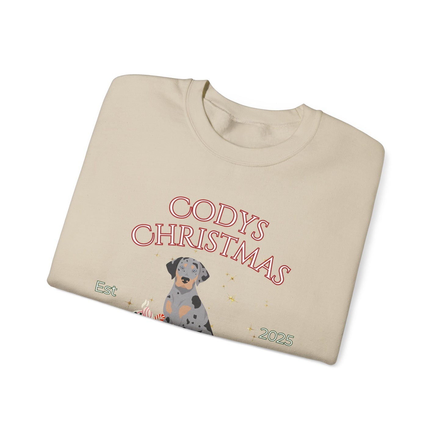 Catahoula Leopard Dog Christmas Social Club Unisex Heavy Blend Crewneck Sweatshirt Custom Name