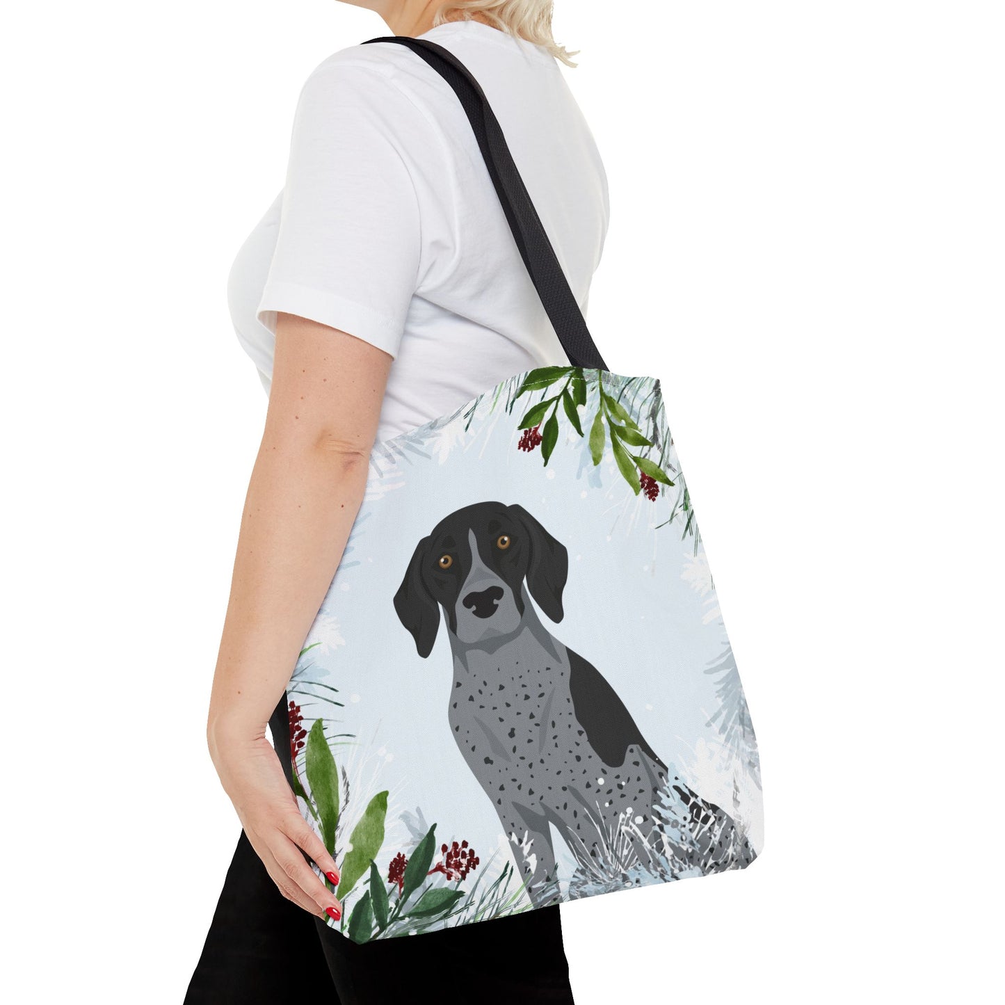 German Shorthaired Pointer Dog Christmas Holiday Tote Bag 16x16