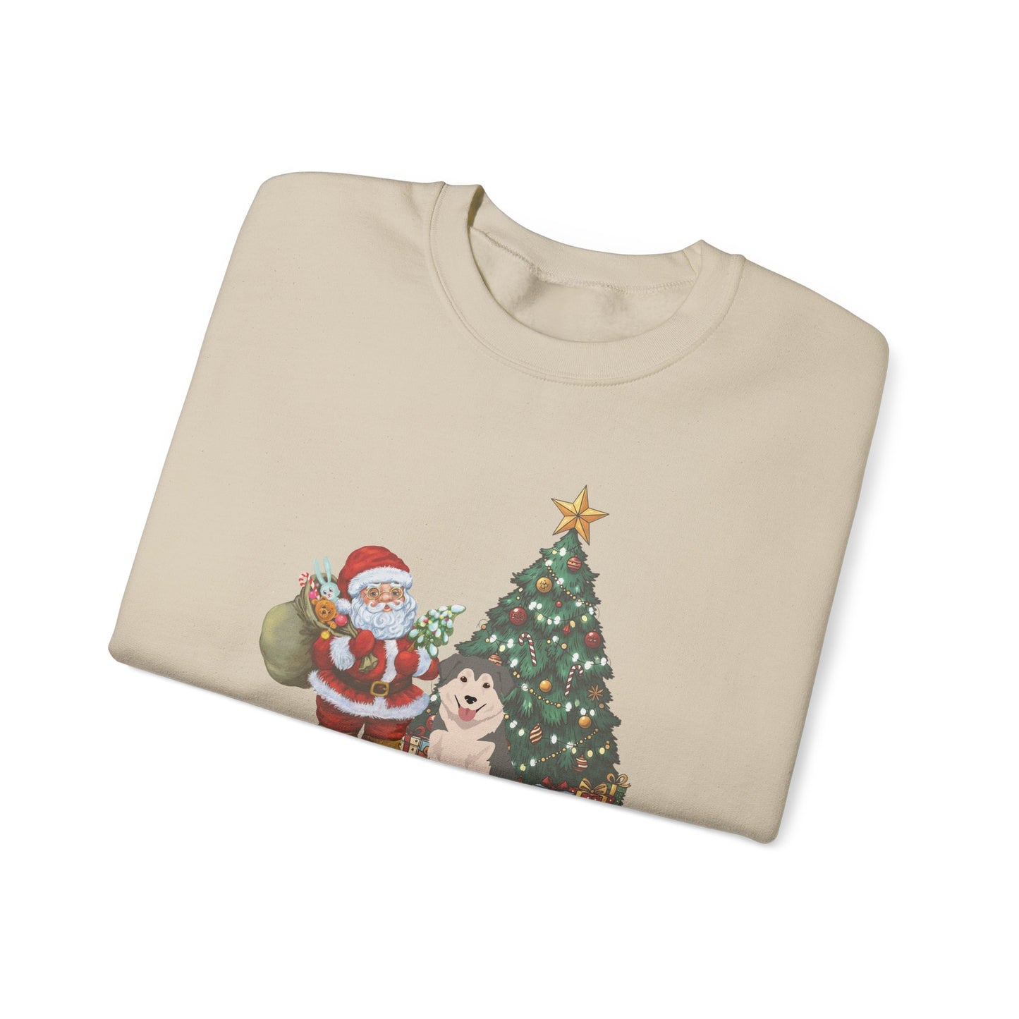 Aidi Dog Santa's Little Helper Unisex Heavy Blend Crewneck Sweatshirt