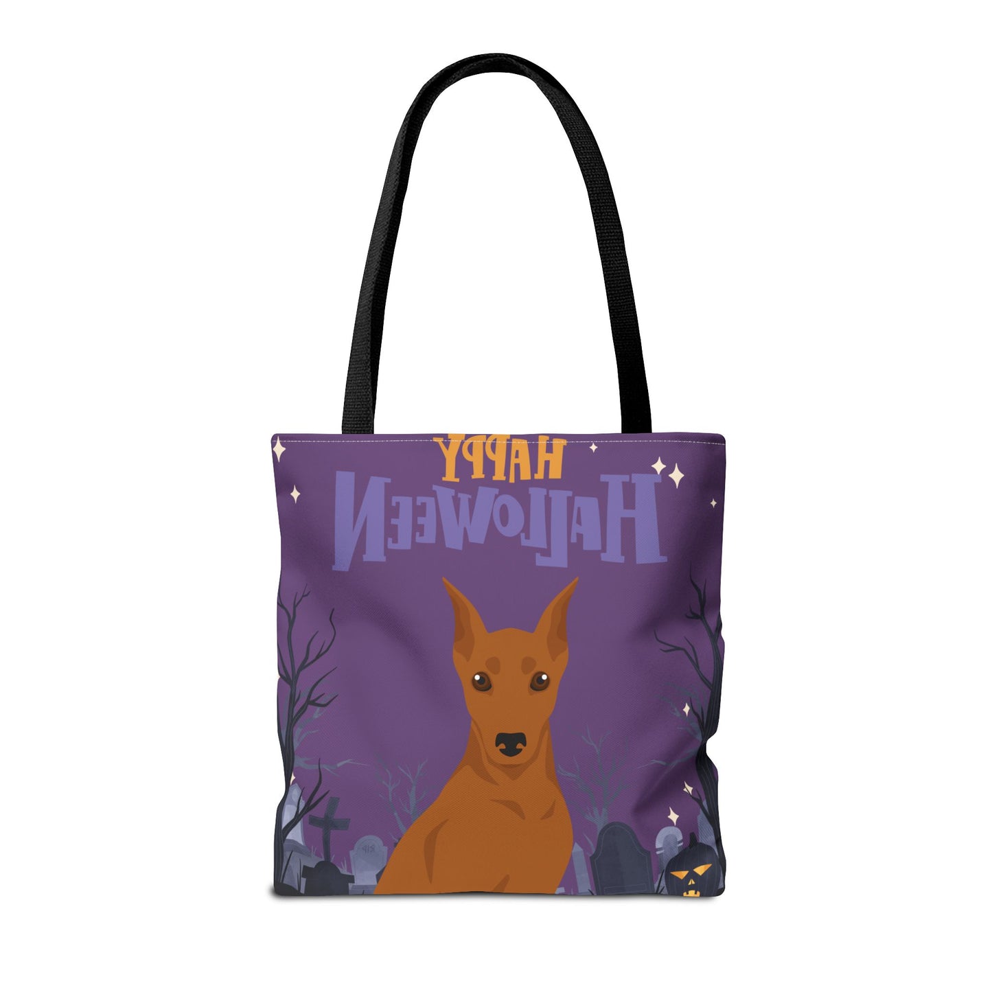 German Pinscher Dog Happy Halloween Tote Bag 16x16