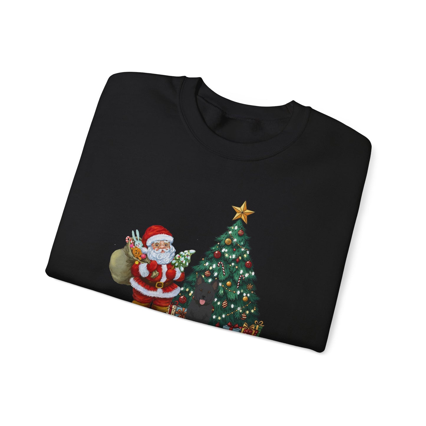 Mudi Dog Santa's Little Helper Unisex Heavy Blend Crewneck Sweatshirt
