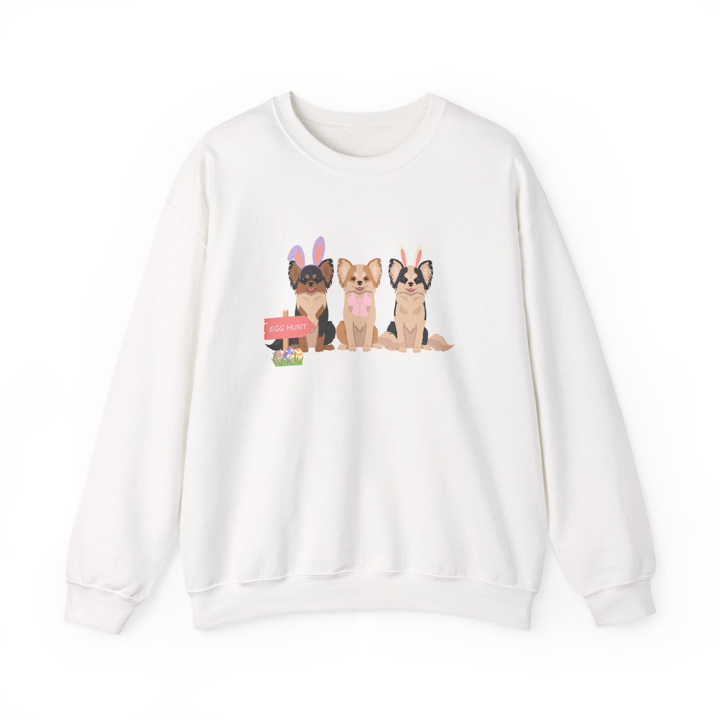 Chihuahua Dog Easter Unisex Heavy Blend Crewneck Sweatshirt, easter, Cute Dog Mom Gift