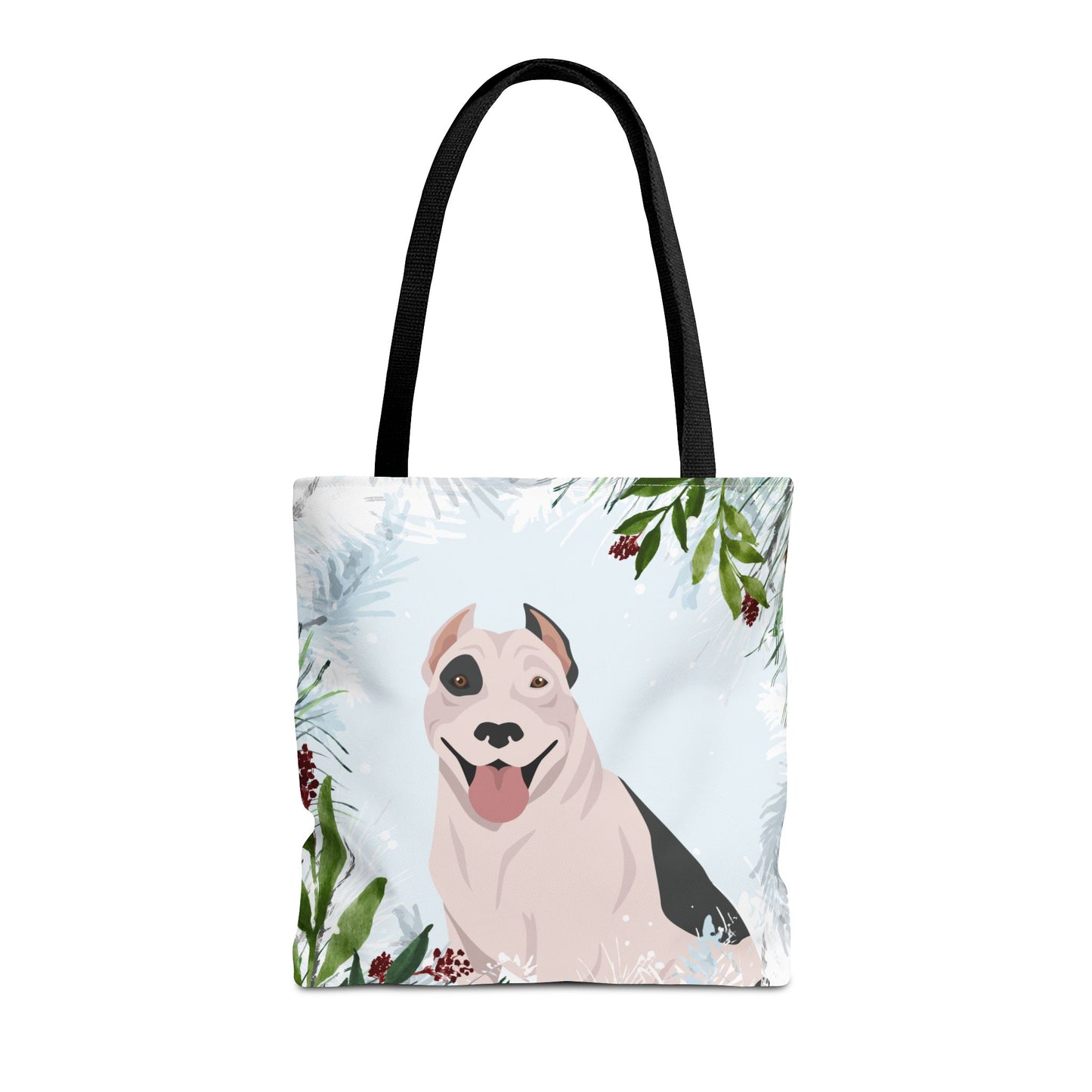 Pit Bull Dog Christmas Holiday Tote Bag 16x16