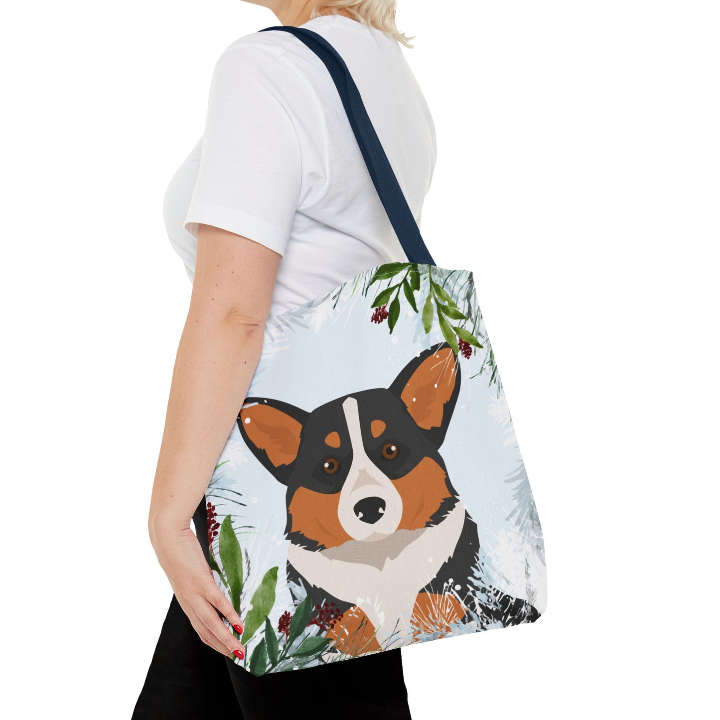 Pembroke Welsh Corgi Dog Christmas Holiday Tote Bag 16x16
