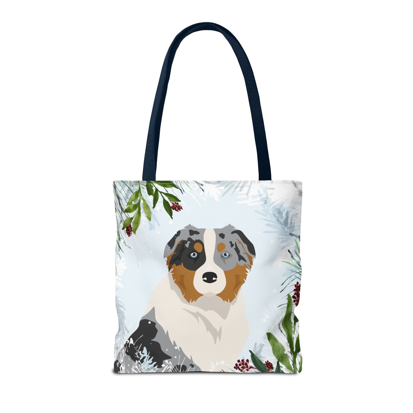 Australian Shepherd Dog Christmas Holiday Tote Bag 16x16