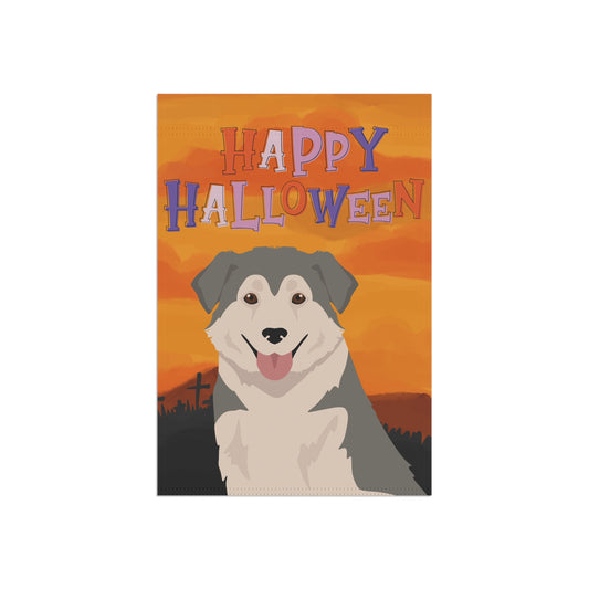 Aidi Dog Halloween Garden Flag