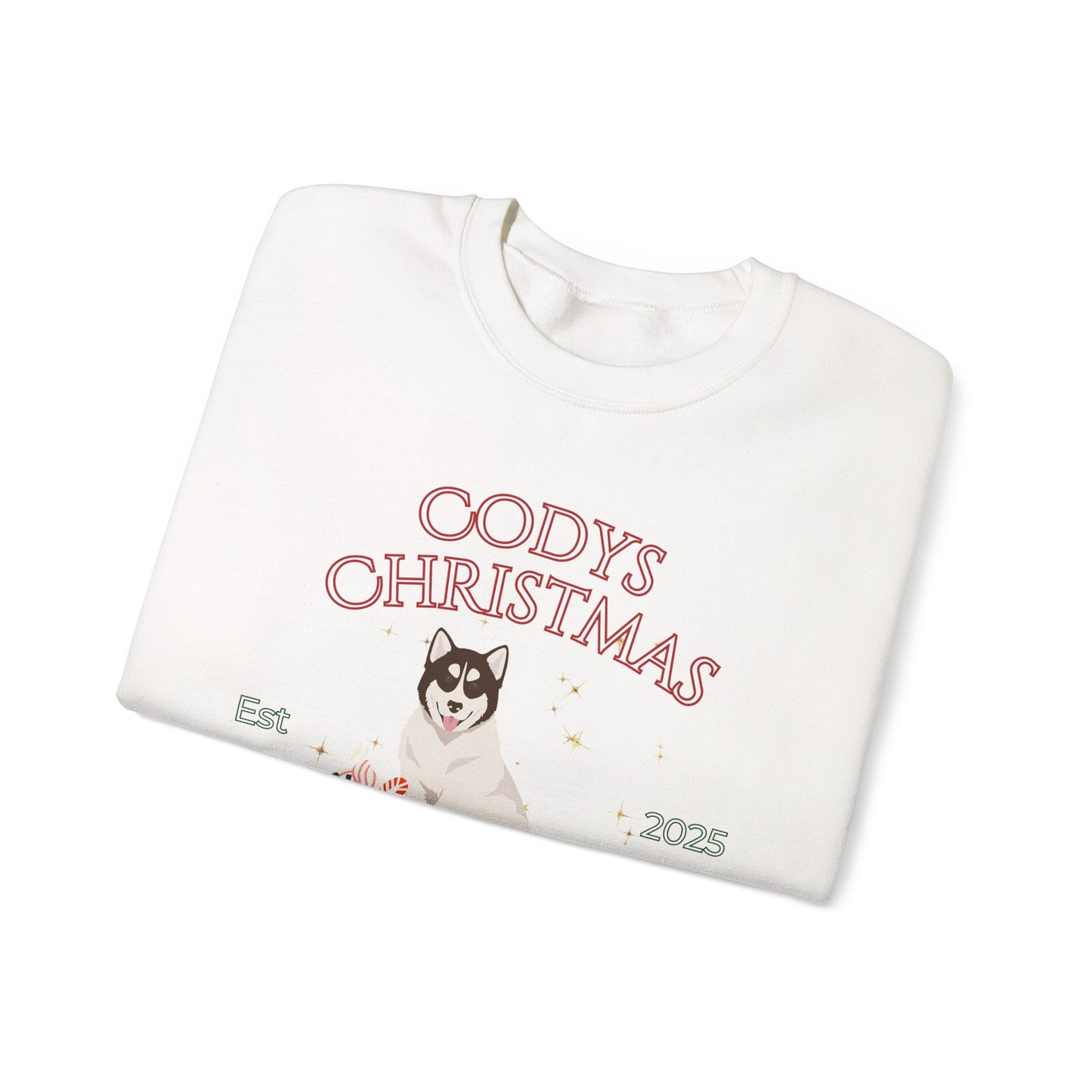 Canadian Inuit Dog Dog Christmas Social Club Unisex Heavy Blend Crewneck Sweatshirt Custom Name