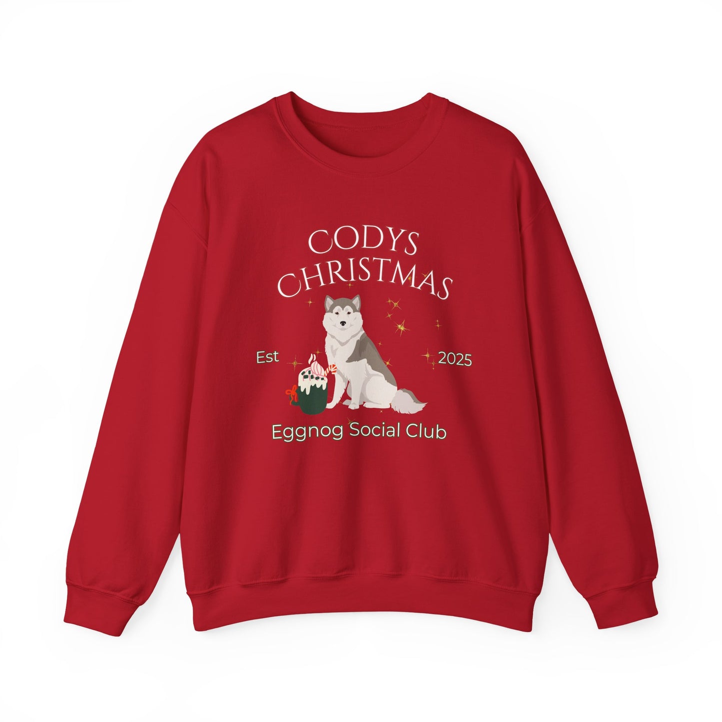 Greenland Dog Dog Christmas Social Club Unisex Heavy Blend Crewneck Sweatshirt Custom Name