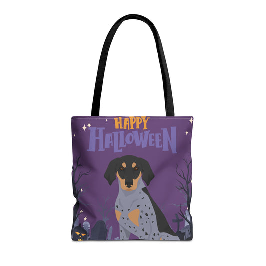 Bluetick Coonhound Dog Happy Halloween Tote Bag 16x16