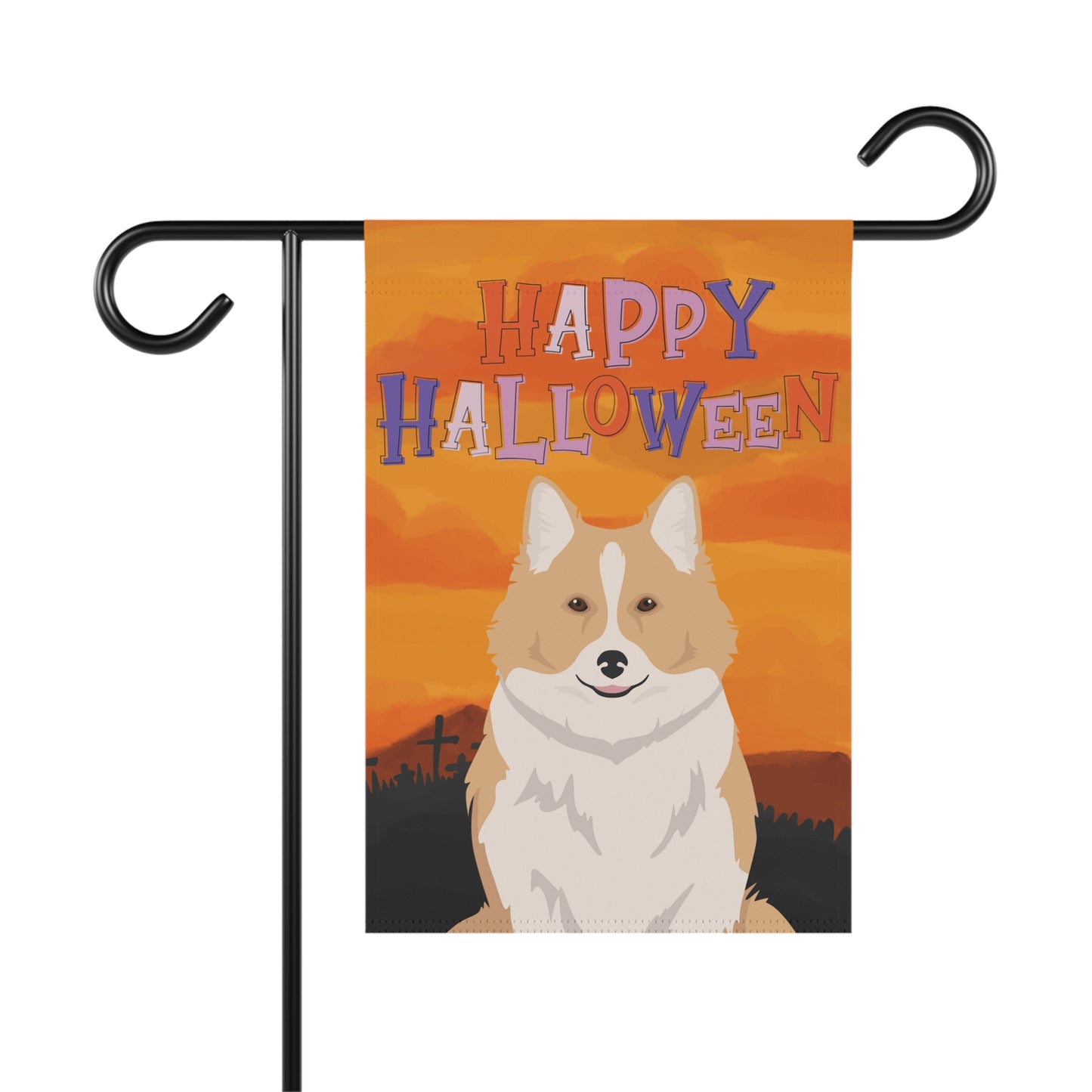 Icelandic Sheepdog Dog Halloween Garden Flag