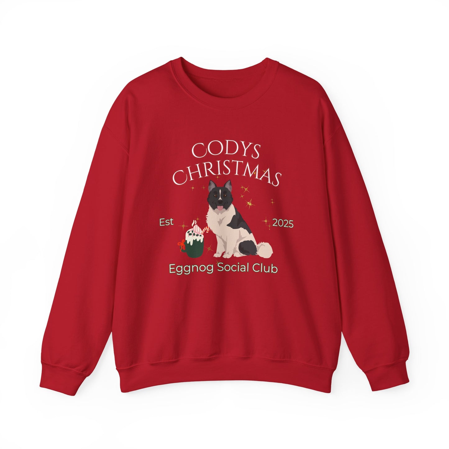 Elo Dog Christmas Social Club Unisex Heavy Blend Crewneck Sweatshirt Custom Name