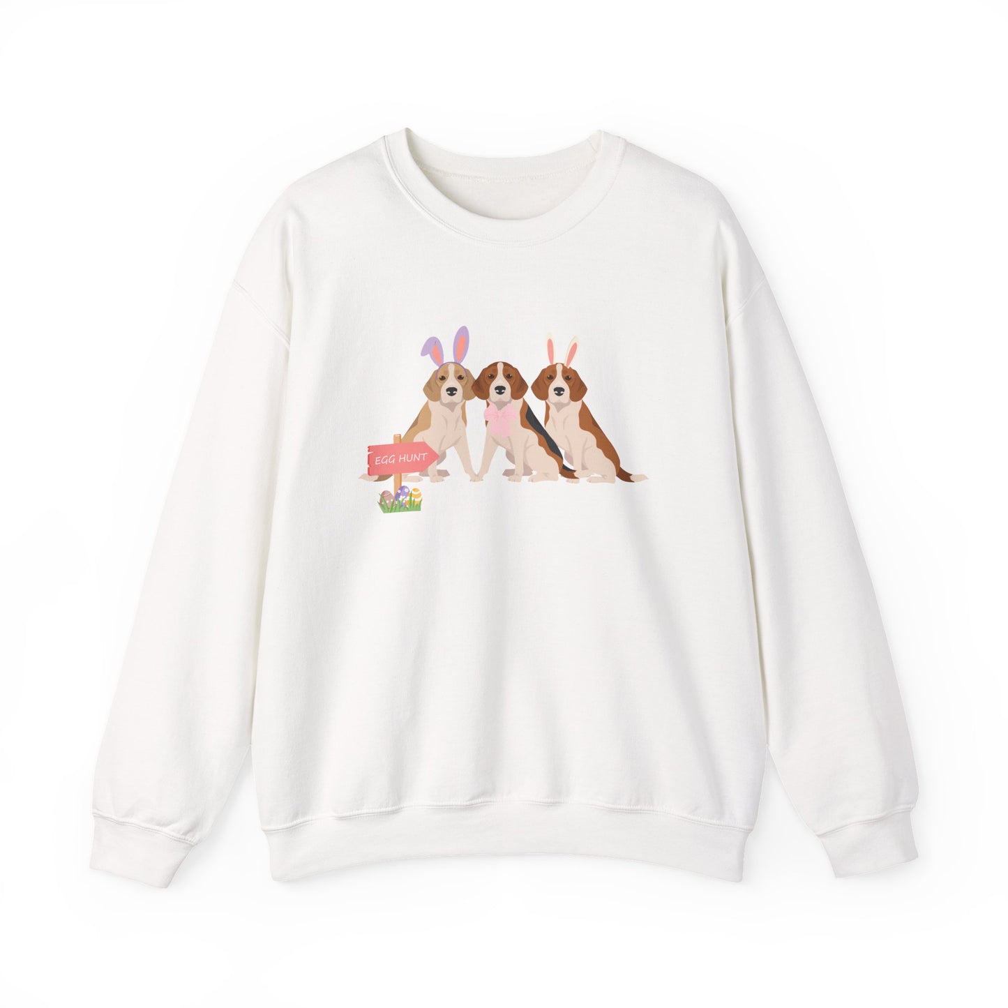 Beagle Dog Easter Unisex Heavy Blend Crewneck Sweatshirt, Easter, Cute Dog Mom Gift